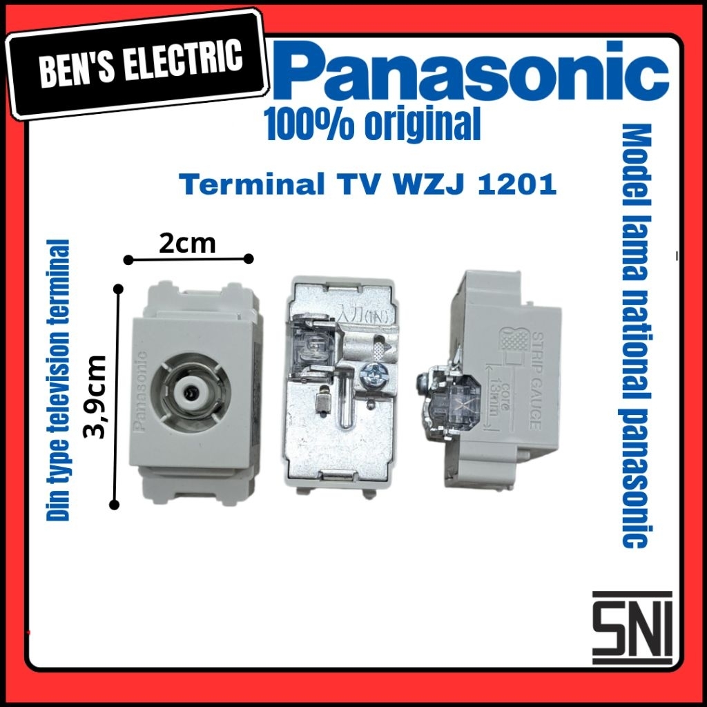 Panasonic terminal tv national model lama WZJ1201 DIN Type Antena TV Original SNI Tanam