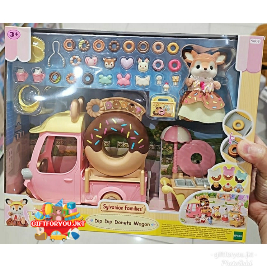 Sylvanian Families Dip Dip Donuts Wagon Mainan Anak Toy Kid Figure Cartoon Film Movie Pretend Play P