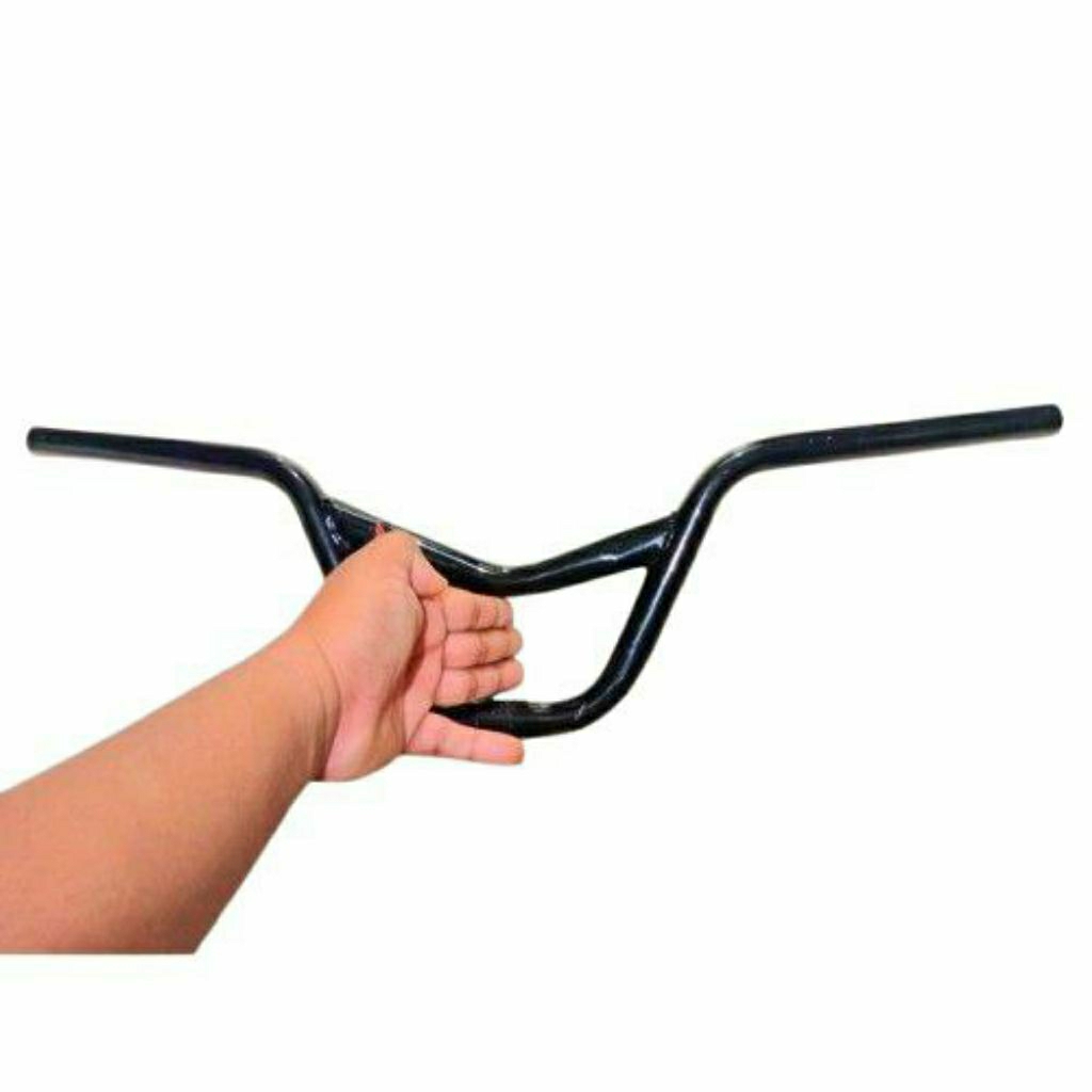 Stang Setir Stir Sepeda BMX 20 Model M Hitam Tebal Murah Bos