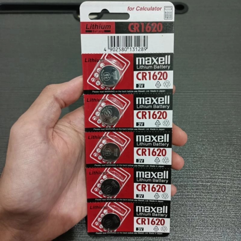 Baterai Maxell CR1620 CR 1630 Lithium Japan Battery 3V Batre Kalkulator Timbangan Mainan Remot