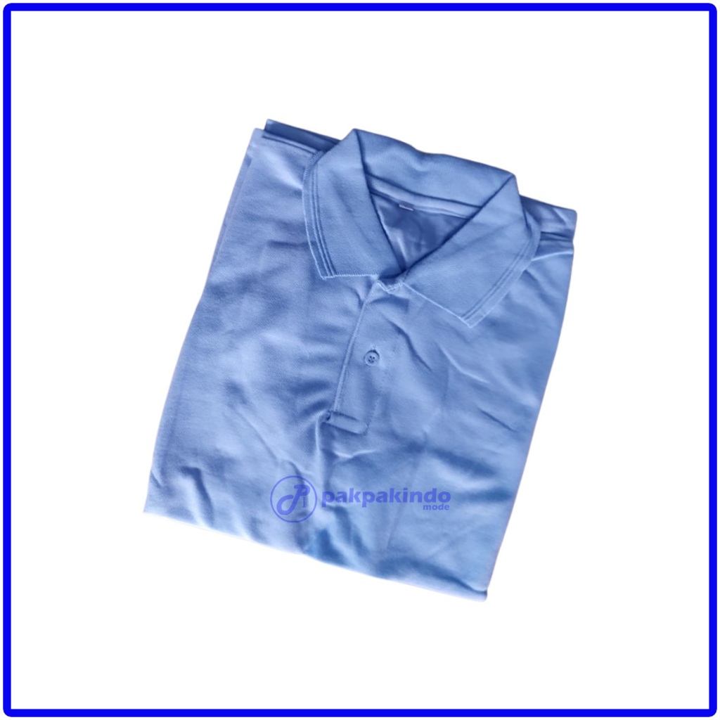 KAOS POLO KERAH BIRU MUDA / LANGIT LENGAN PENDEK PRIA WANITA