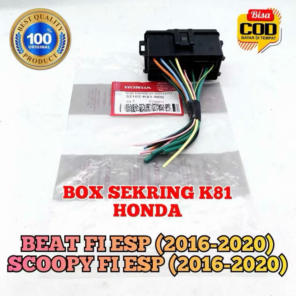 Box sekring K81 asli original motor honda Beat ESP , Scoopy FI ESP bok kotak rumah skring ori ahm