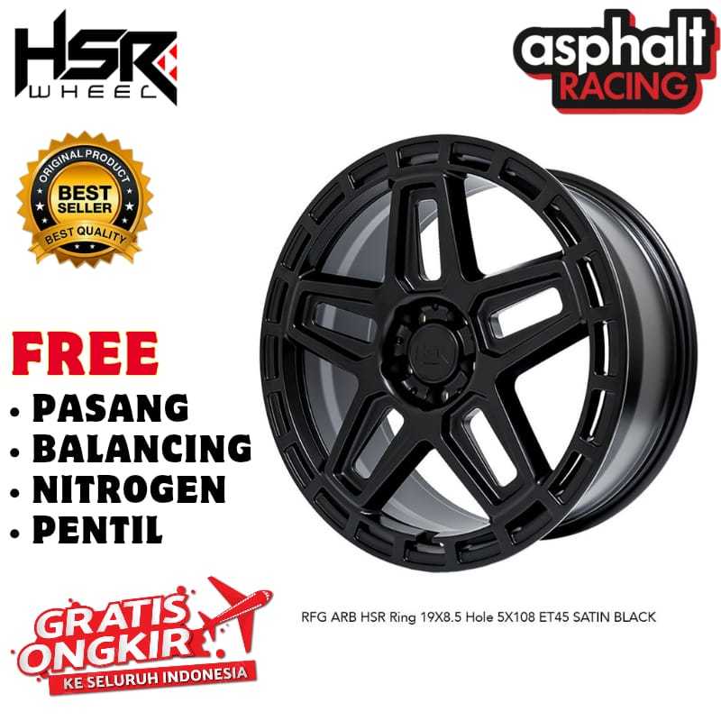 Velg Mobil R19 HSR RFG ARB Untuk Chery Tigo Chery J6 Chery Arrizo Chery Omoda Jaeco J5 Ford Focus DL