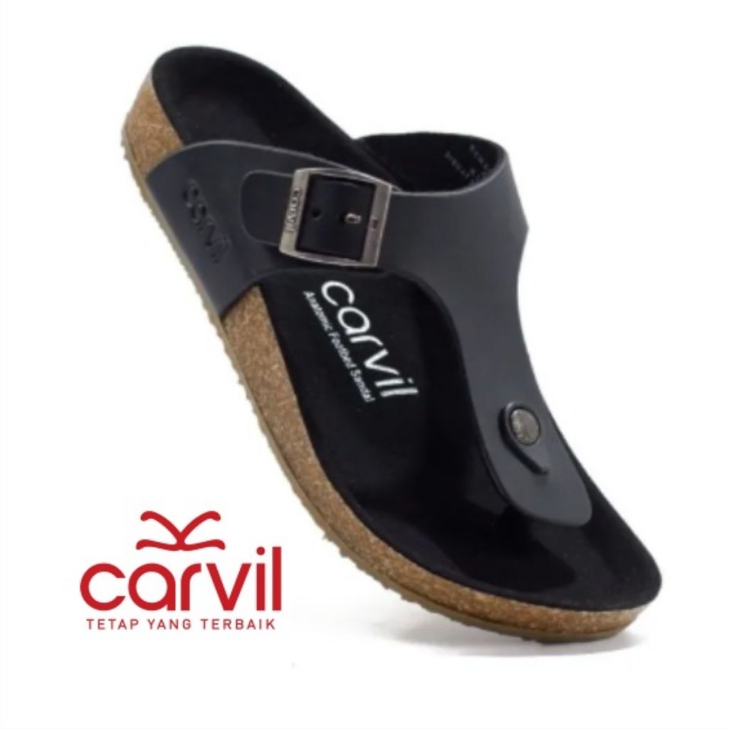 PROMOO  sendal jepit carvil hitam untuk cowo/cewe harian