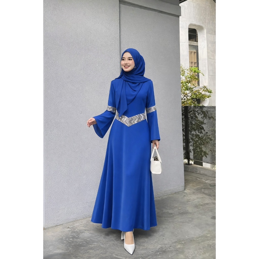 GAMIS SATIN PAYET SABRINA MUSLIM