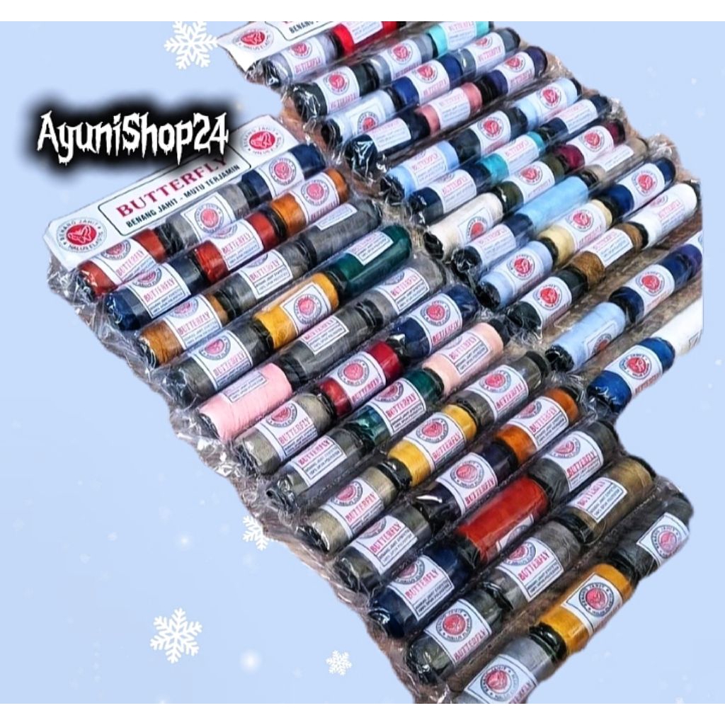 Benang Jahit Anti Putus 1 Lembar ISI 36 Pcs Kualitas Sangat Baik Tenunan Menjahit Warna Warni Termur