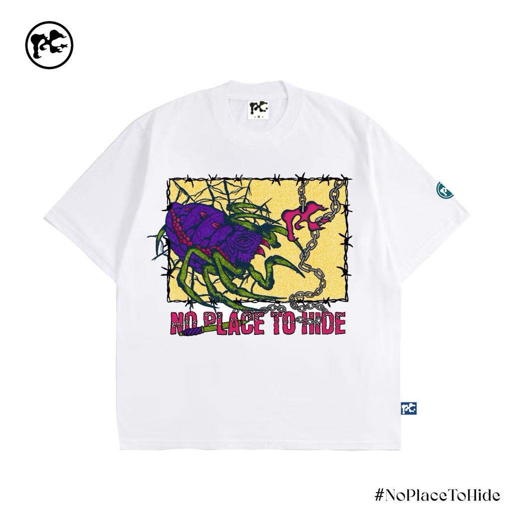 PC | No Place To Hide T-Shirt Boxy Oversize Fit Cotton Australia Coolbreeze 250gsm