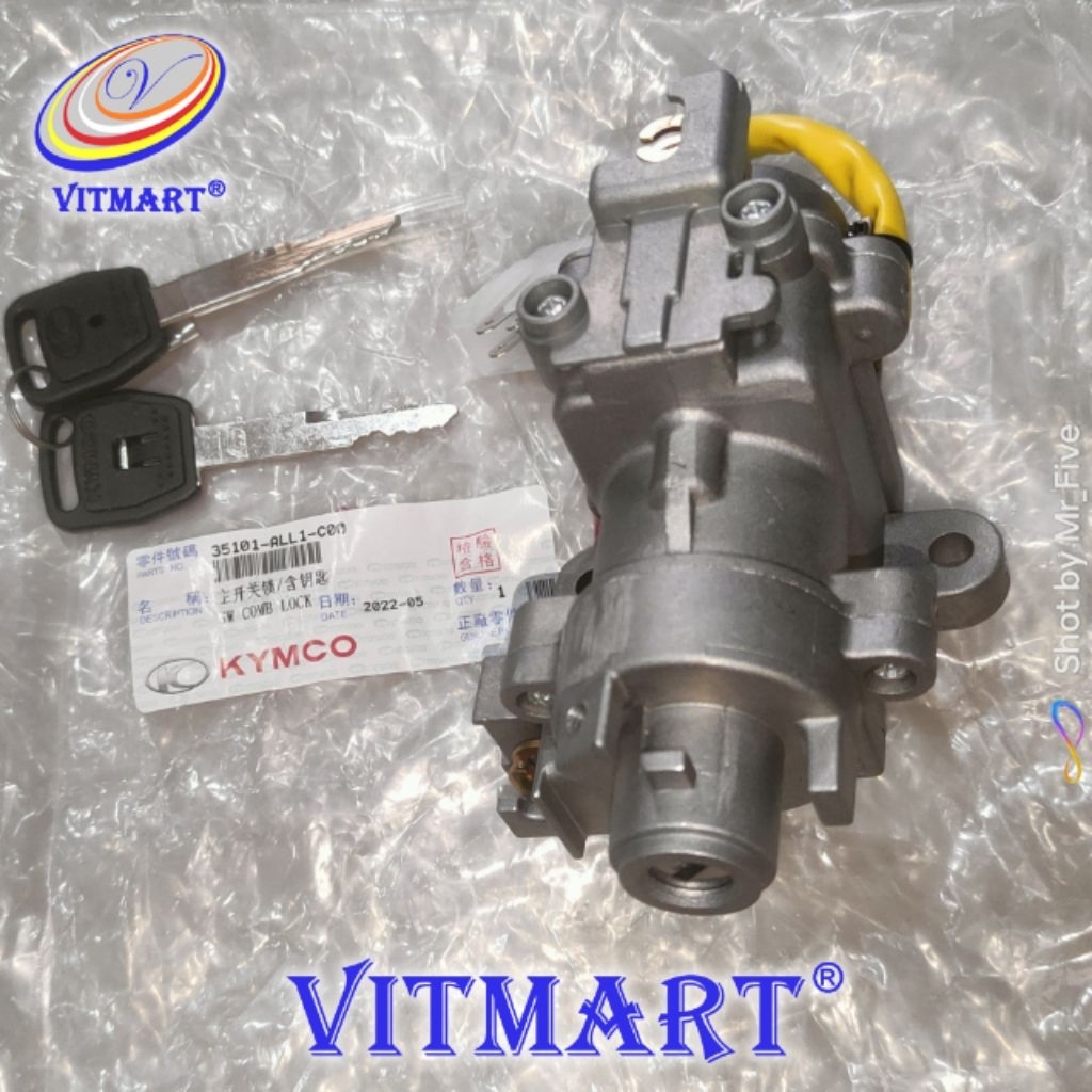 Kunci Kontak Kymco Jockey 2014 & substitusi utk Trend SR 125 35101-ALL1-C00 SW SET COMB & LOCK