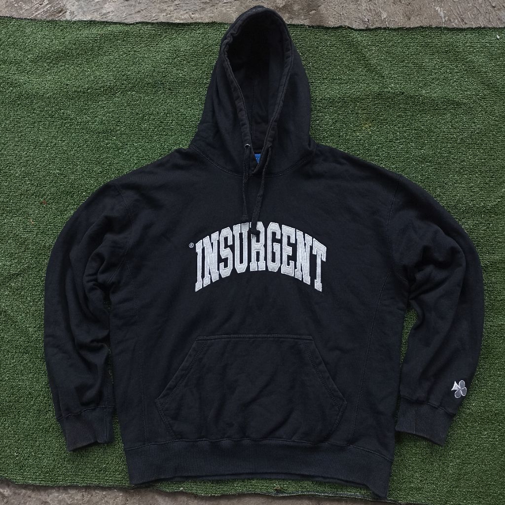 Insurgent Club Boxy Fit Heavyweight 330gsm Black Hoodie Sweater Basic Oversized Preloved Second Beka