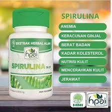 Spirulina Herbal Kolesterol 60 Kapsul HNI/HPAI exf 2027