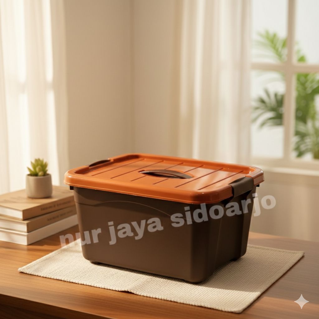 BOX CONTAINER + HANDEL - Pegangan / Box Plastik Serbaguna 5 /12/17 liter