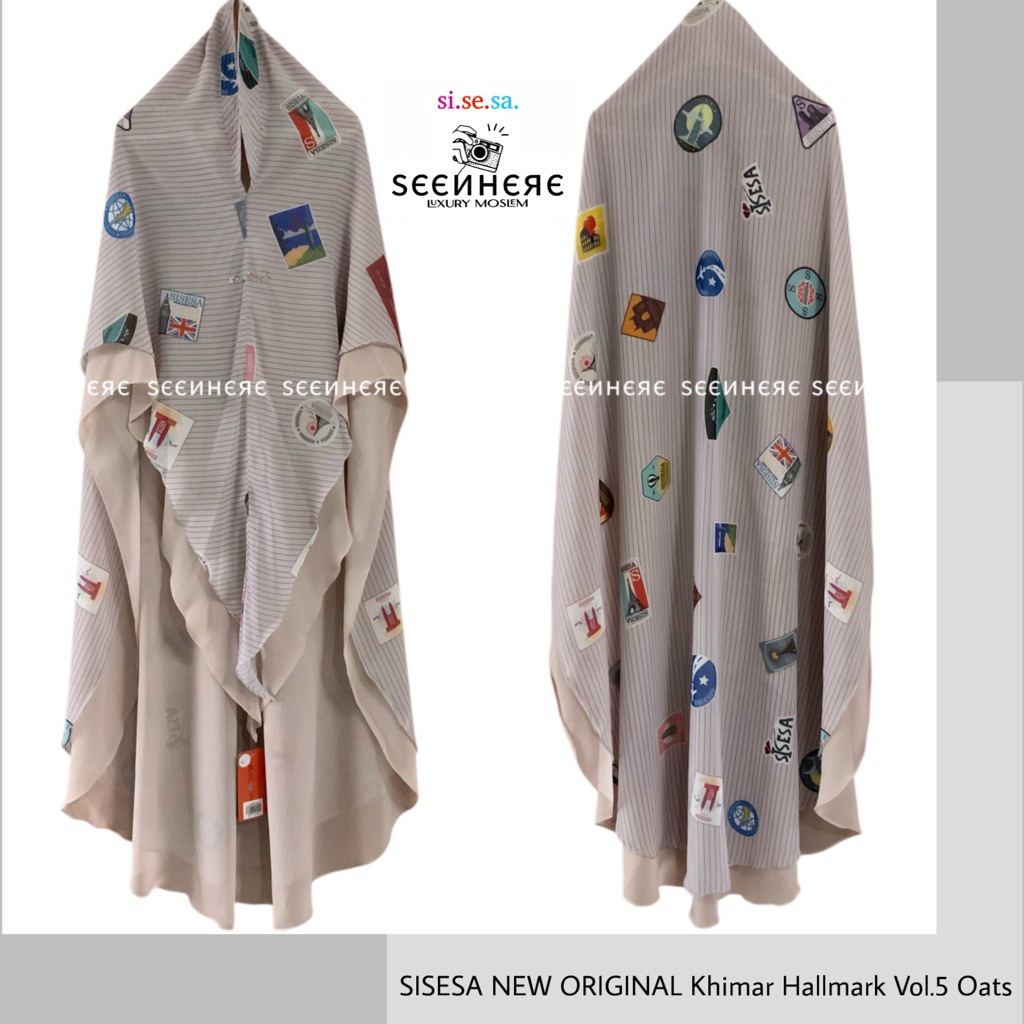 SISESA NEW ORIGINAL GUARANTEED - Khimar Hallmark Vol.5 Oats Brown