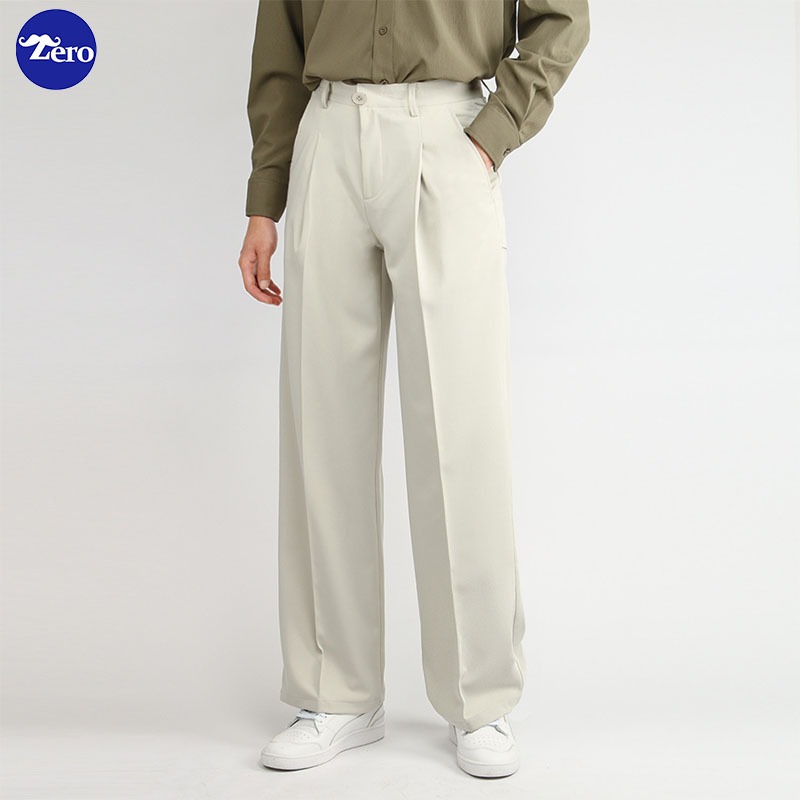 Celana panjang pria loose pants pinggang causal stretch celana chinos Pria baggy pria wide pants