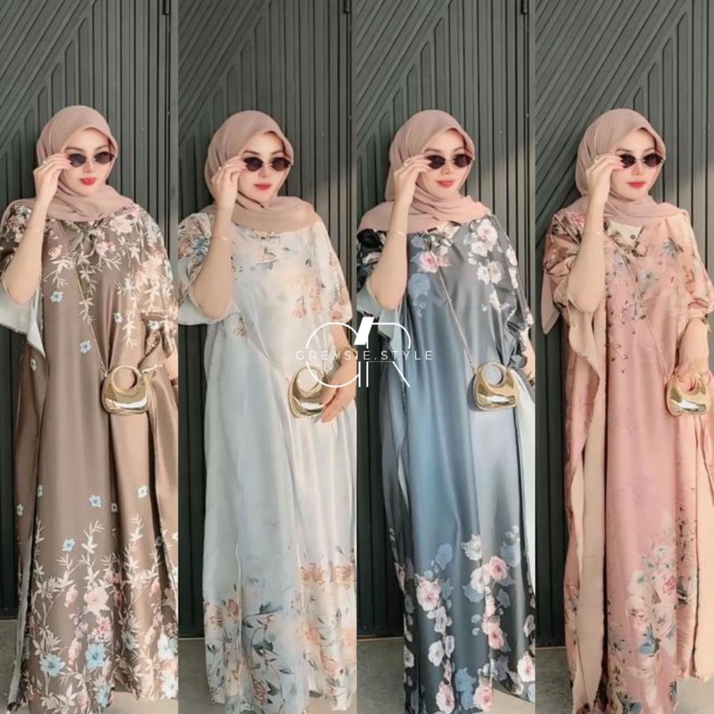 ABAYA MAZAYA SILK PREMIUM RANDOM MOTIF NEW TREND LEBARAN RAYA 2026
