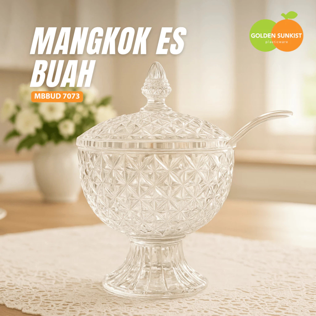 Golden Sunkist Punch Set MBBUD 7073 N / Mangkok Es Buah / Tempat Es Buah / Mangkok Es Buah Plastik