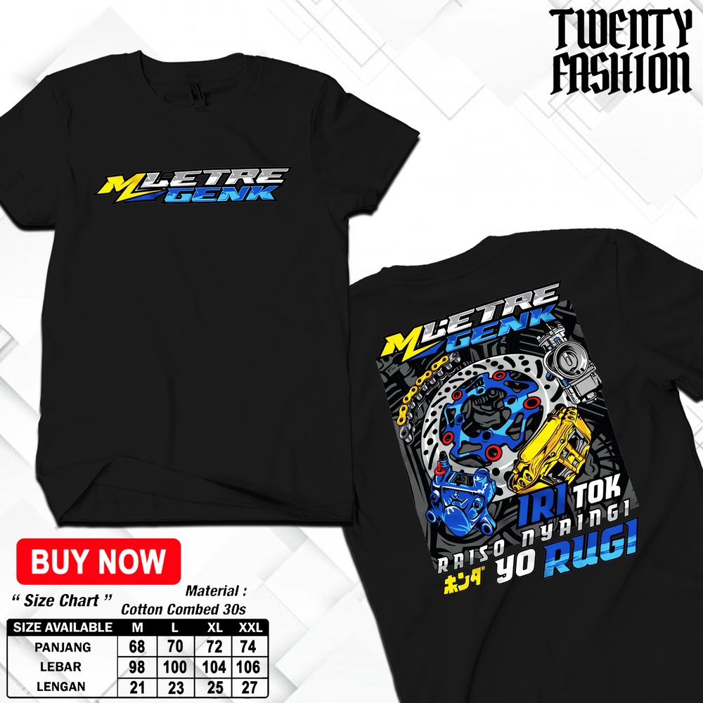 Kaos MLETRE GENK Baju Keren Terbaru Murah Kekinian Tshirt Atasan Pria Wanita Dewasa