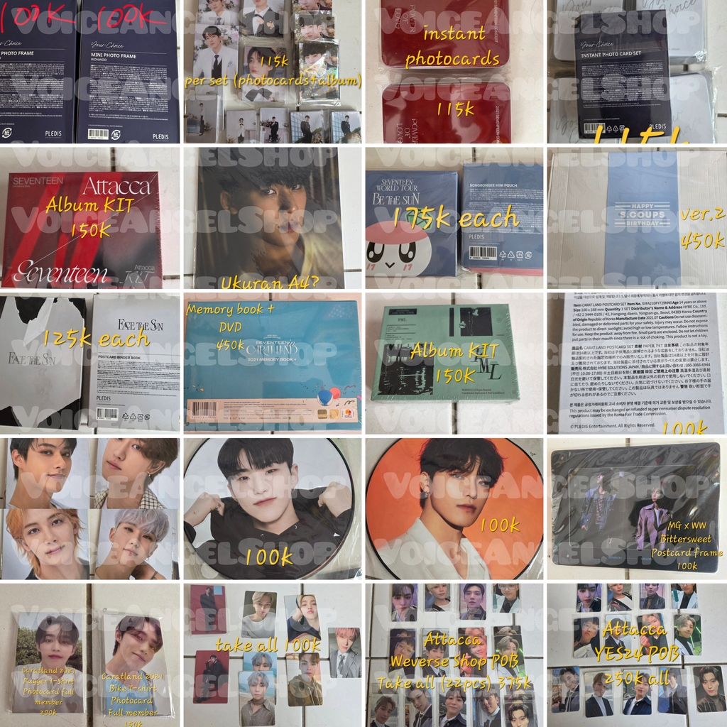 SEVENTEEN Official Merchandise Caratland Birthday Box Photocards ATTACCA FML POWER OF LOVE FACE THE 