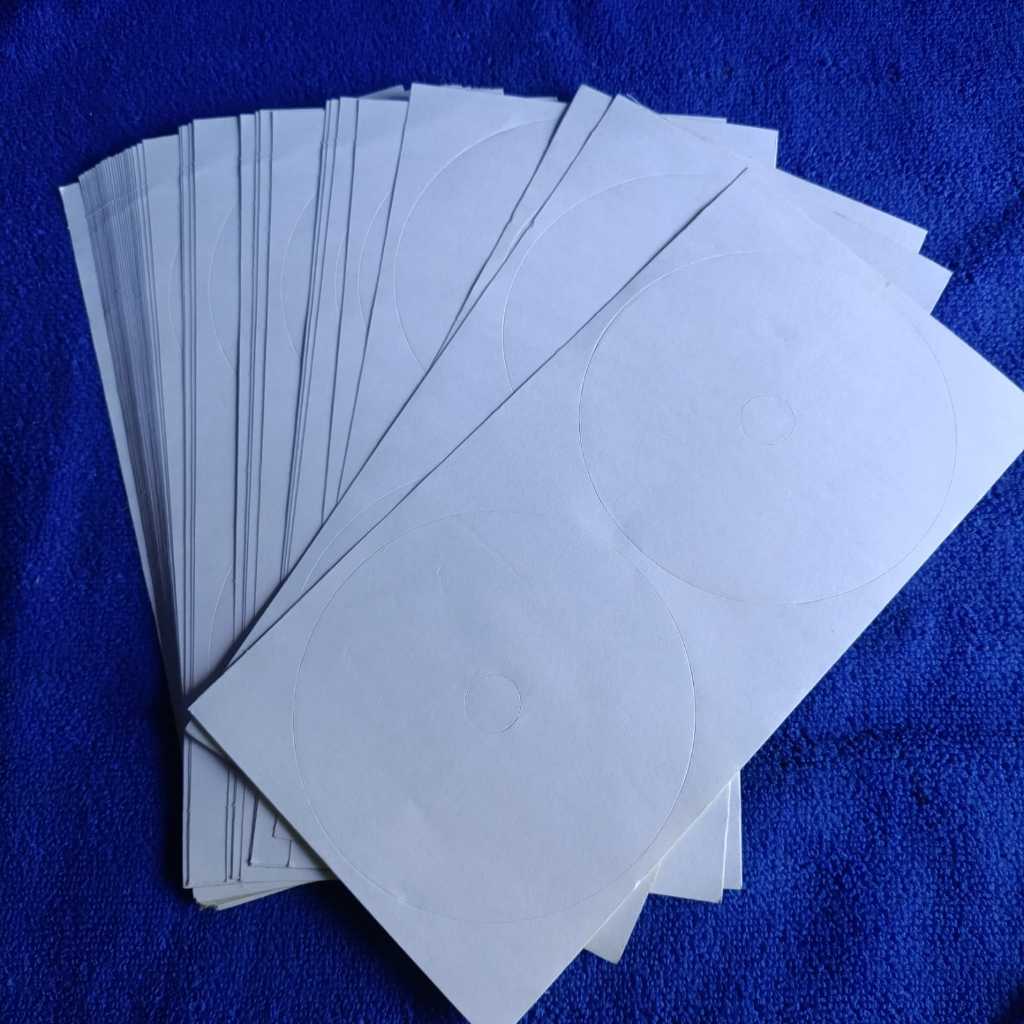 (93D) STICKER ECERAN LABEL CD/DVD KERTAS PUTIH Edisi Bersih Bersih Gudang Barang Yang Berserakan Di 