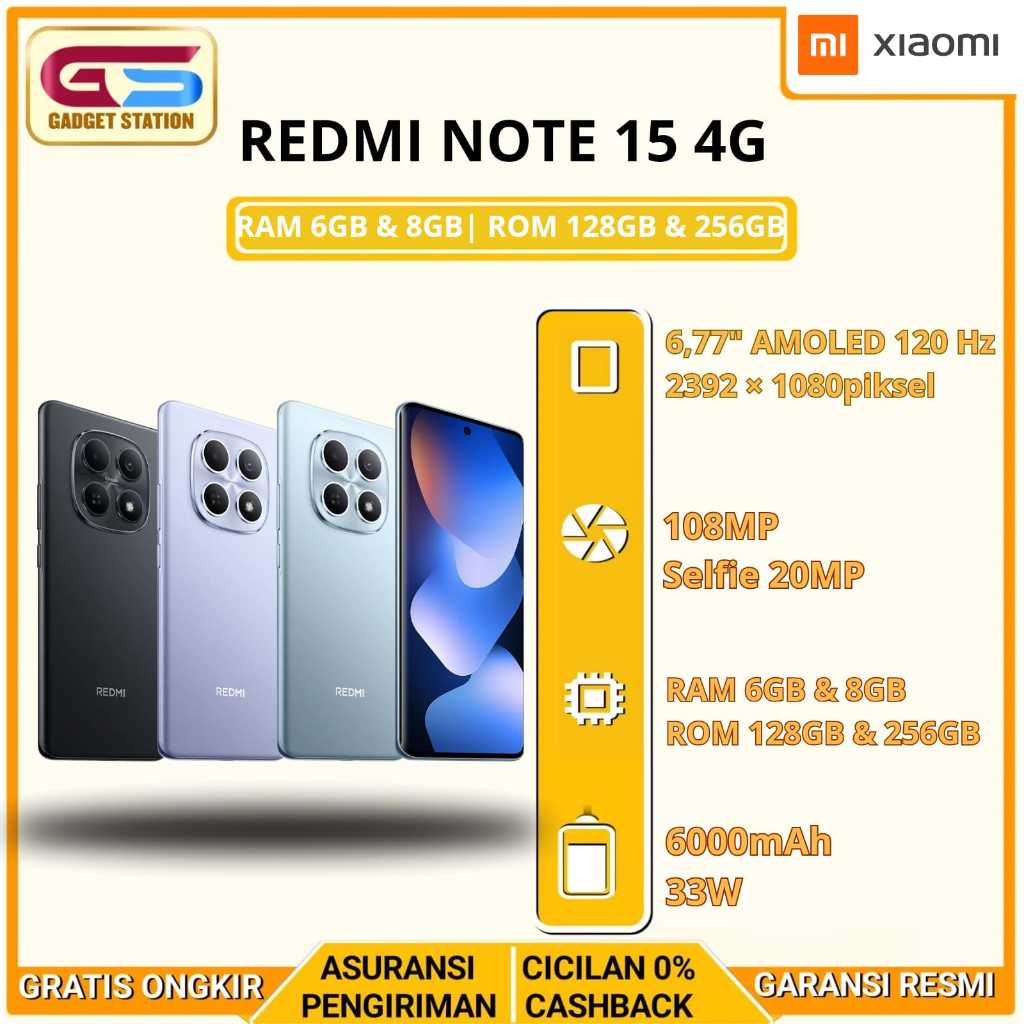 XIAOMI REDMI NOTE 14 4G NFC RAM [8GB] ROM [128GB & 256GB] Garansi resmi Indonesia