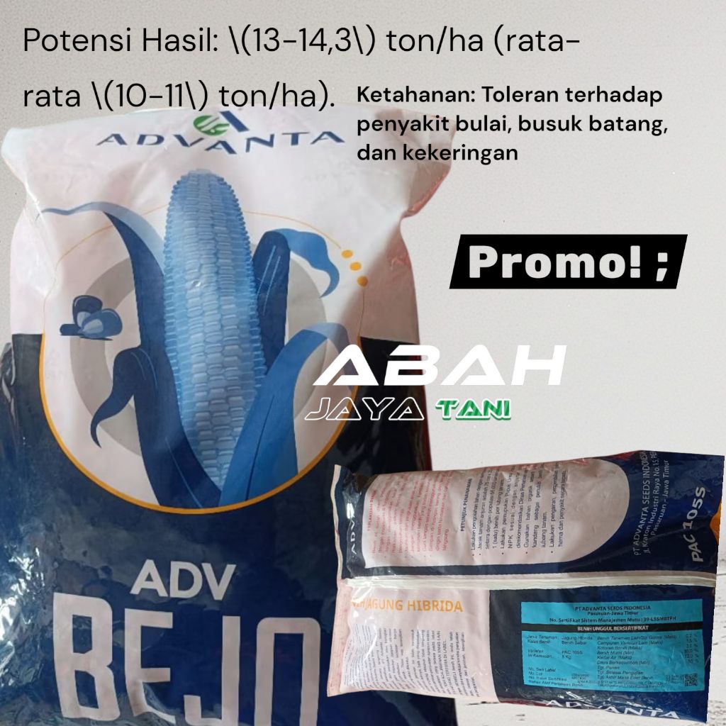 BENIH JAGUNG ADV BEJO KEMASAN 5KG