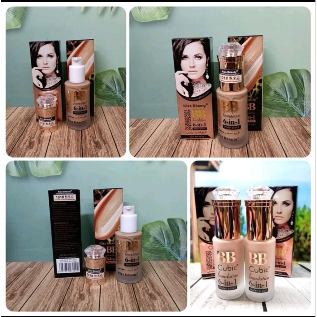 [Bisa Pilih / 1 Pcs] Cubic BB Foundation 6in1 Waterproof