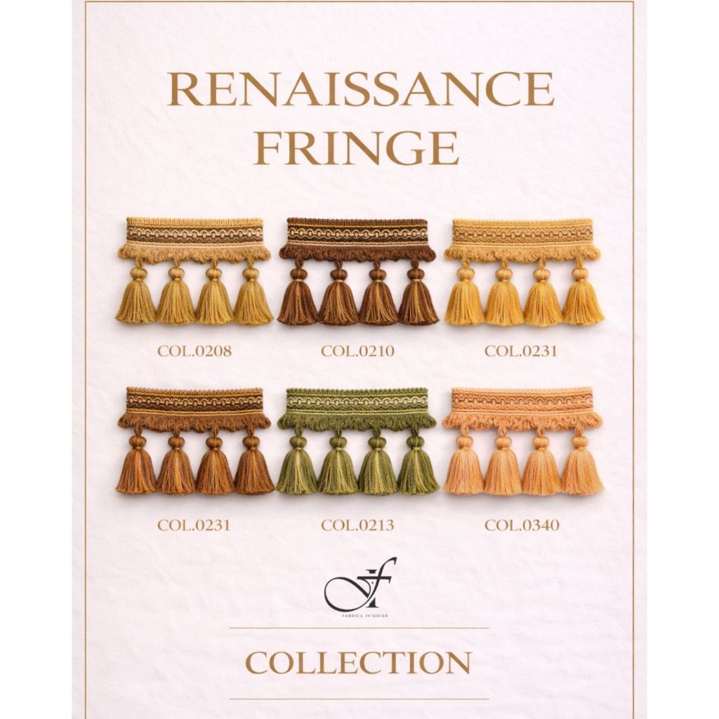 RENDA GORDEN PREMIUM /Renda Gorden/ Renda Rumbai/Hiasan Poni Gorden - RENAISSANCE FRINGE