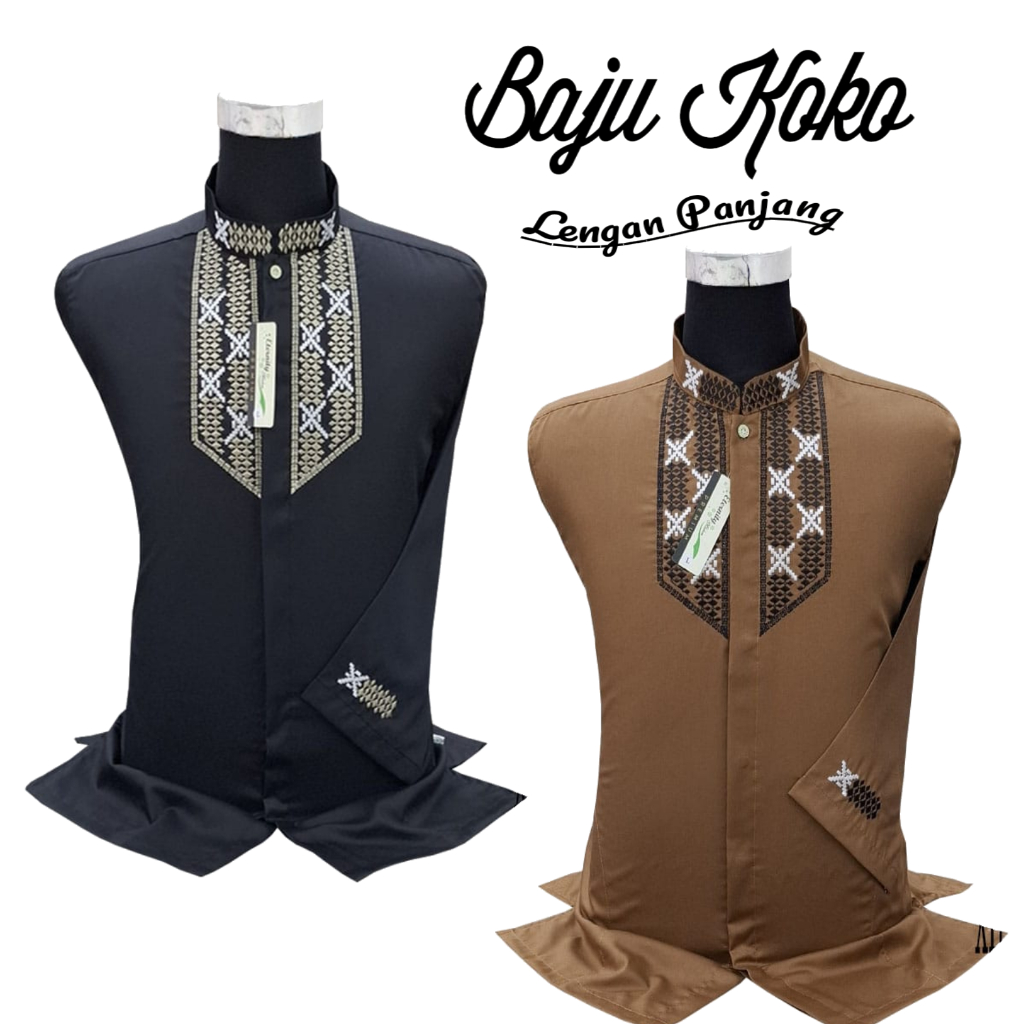 Baju Koko Eternity Lengan Panjang Atasan Muslim Pria