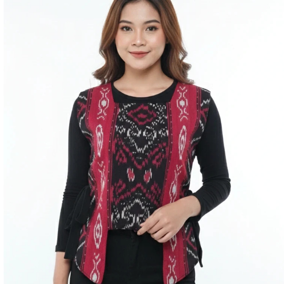 Outer Vest Lurik Atasan Wanita / Batik Tulis