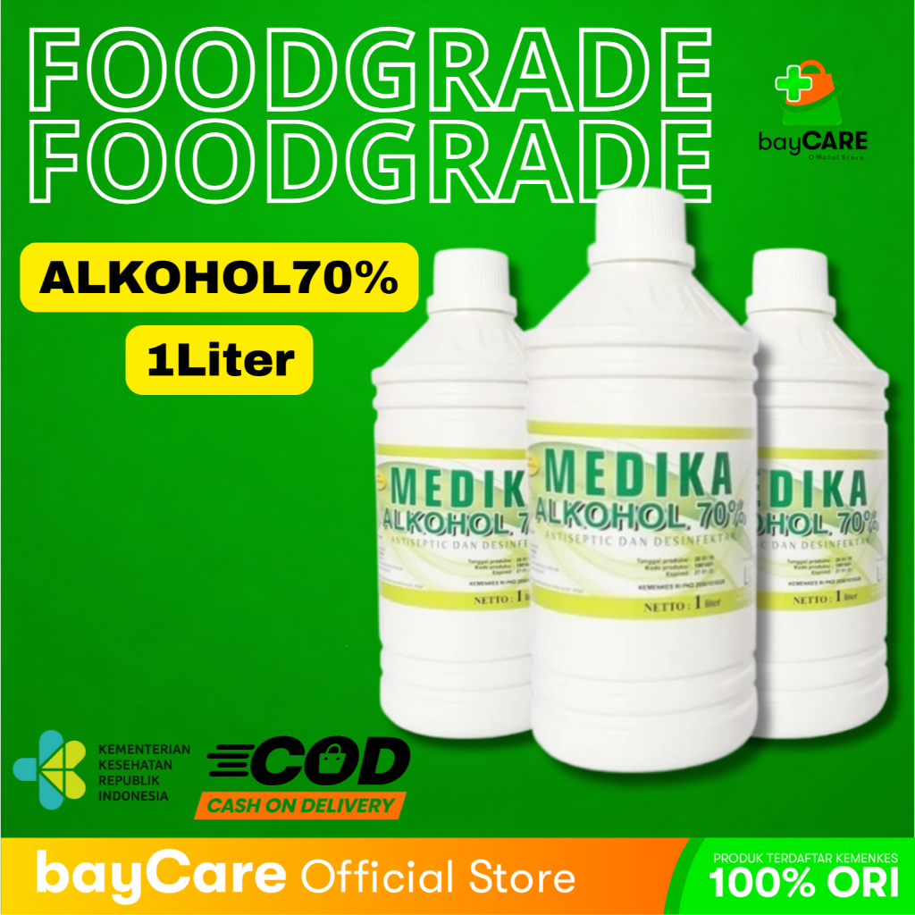 Medika - Alkohol 70% Original 1 Liter Alkohol Medis