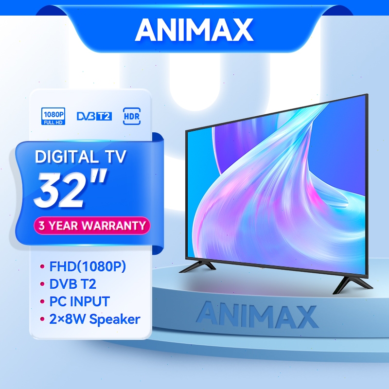 Animax Smart TV Android 43 Inch TV Android 40 Inch Digital TV 32 Inch Digital TV FHD [Garansi 3Th] Y