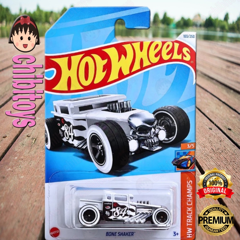 Hot Wheels Bone Shaker Putih Treasure Hunt Diecast Mobil Hot Rod Klasik