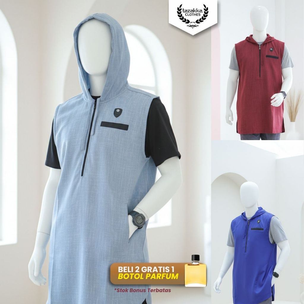 Rompi Sholat Pria Jumbo Hoodie Dewasa Rosal rompi baju sholat rompi shalat rompi muslim rompi sholat