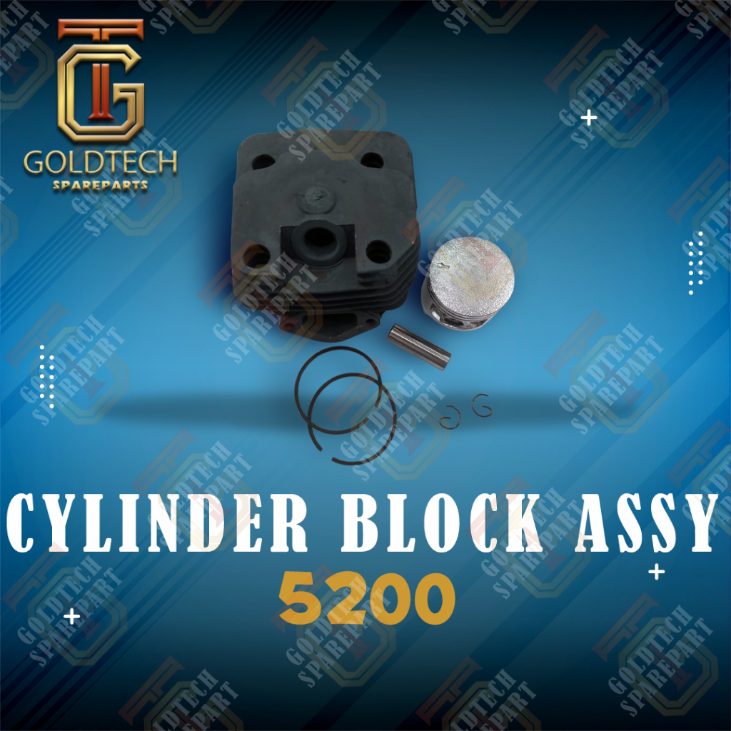 {GT} Cylinder Blok Assy (B) 5200 Nixon senso sinso mesin gergaji chainsaw