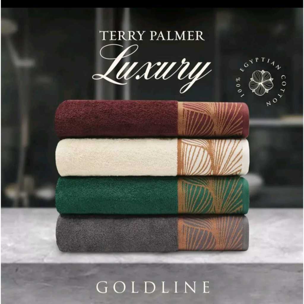 Handuk Terry Palmer Luxury Goldline Egyptian Cotton - Souvenir Hampers Handuk Mandi Bordir Premium