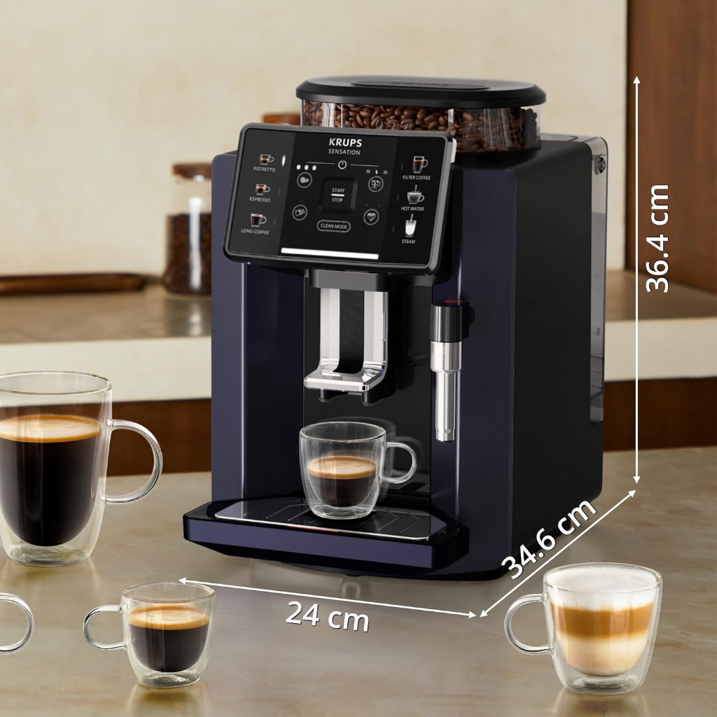 Krups EA910B Sensation Fully Automatic Espresso Machine Black