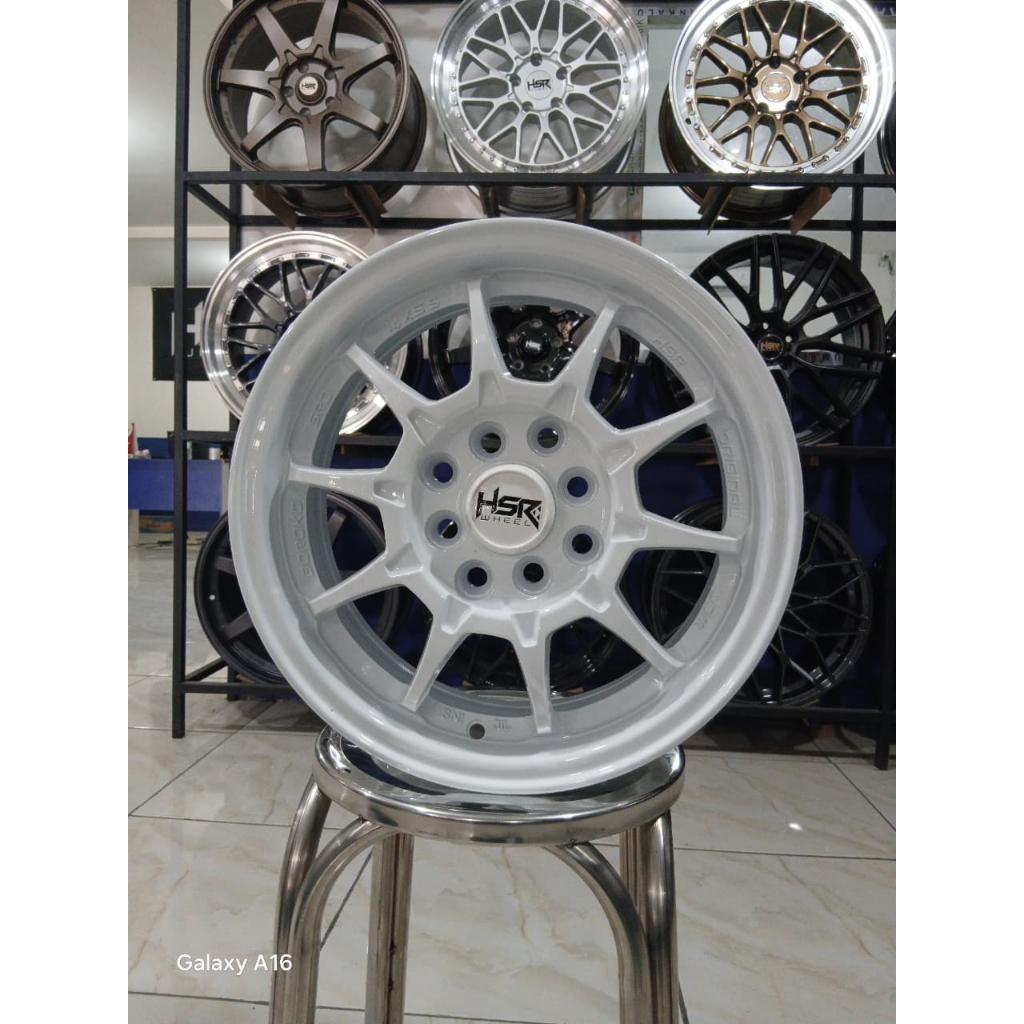pelek MOBIL TYPE BOROKO HSR R15X6,5 LOBANG 8X114/100 ET 42 PUTIH