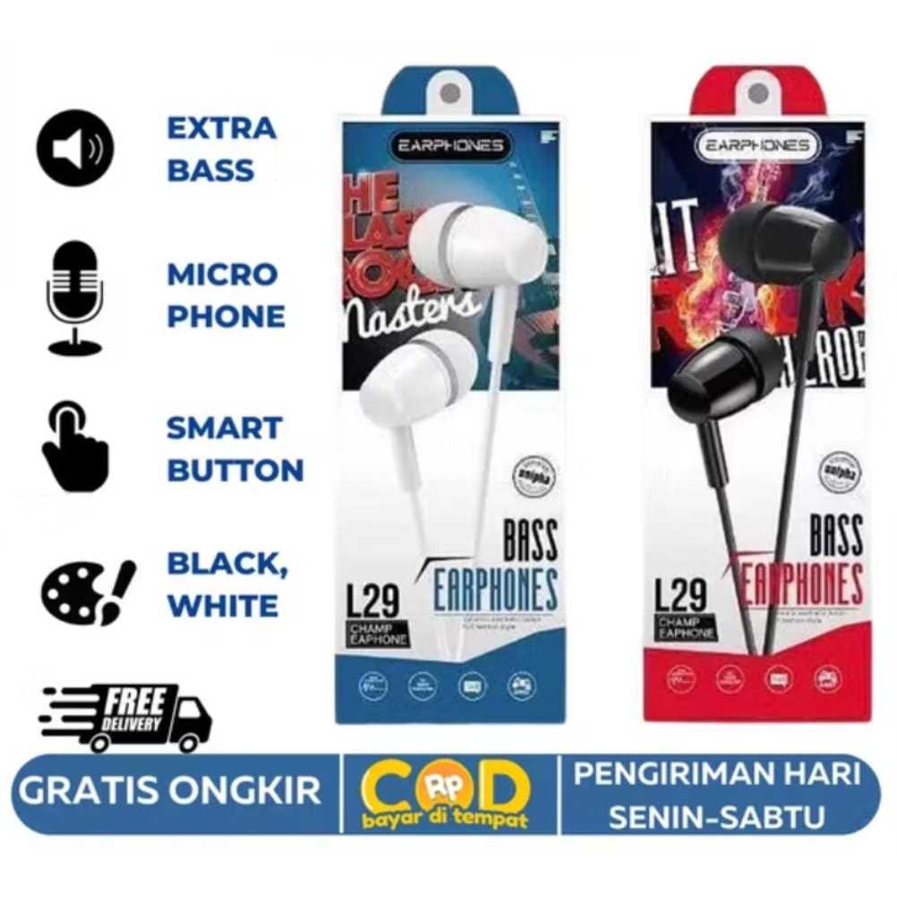 Handsfree Headset L29 Super Bass Universal Jack