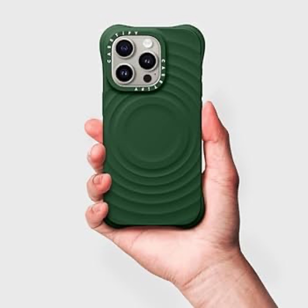 Casetify Preloved | Case iPhone 15 Pro Max | Ripple Case Deep Green