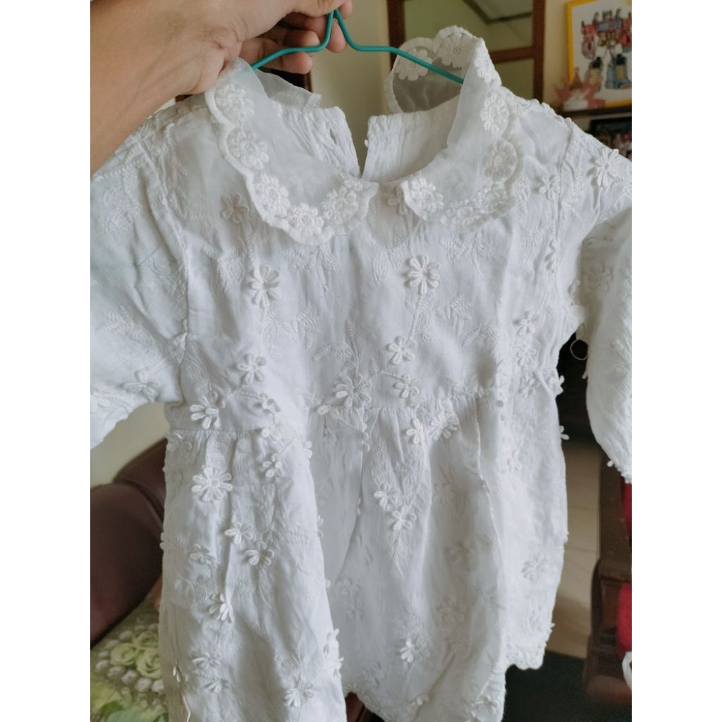 dress anak putih (preloved)
