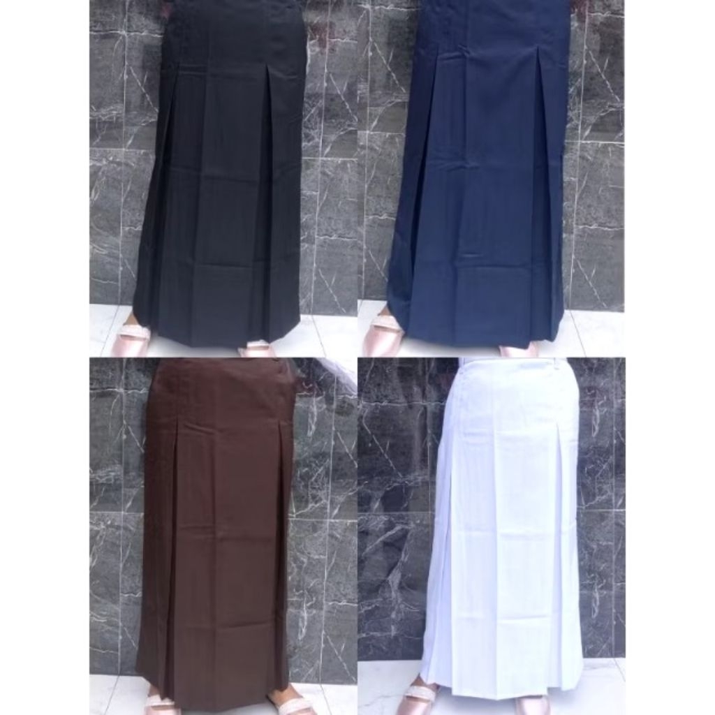 Rok seragam sekolah panjang  belah 2 SMP/MTS
