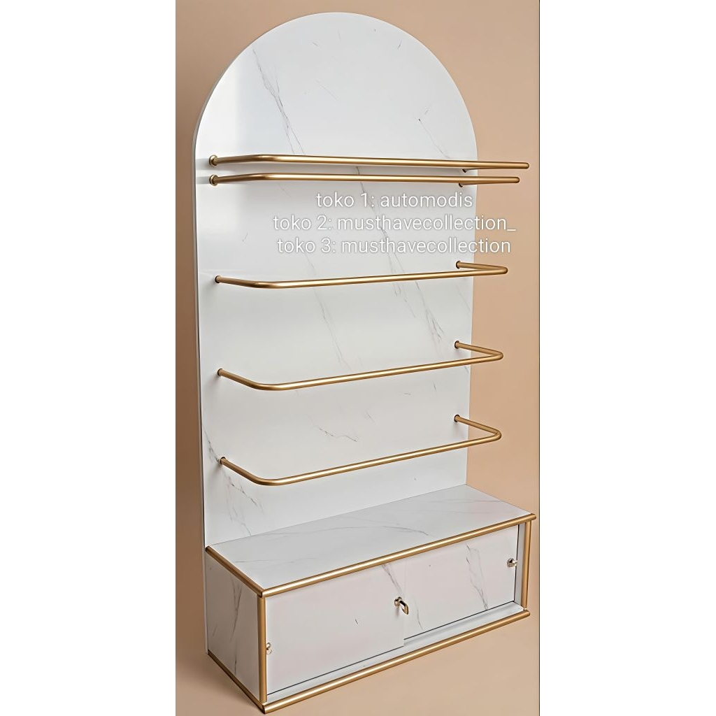 GAWANG HIJAB JILBAB KERUDUNG PASHMINA PAJANGAN DISPLAY ETALASE ORGANIZER RAK LEMARI KABINET clothing