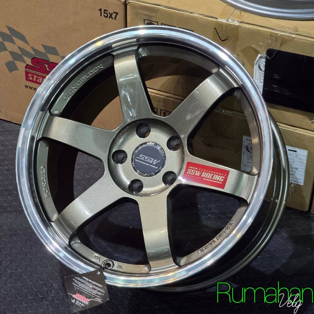 velg mobil te37 ssw original Thailand ring 18 lebar 9,5 et 25 velg mobil r18 pnp velg racing r18 Inn