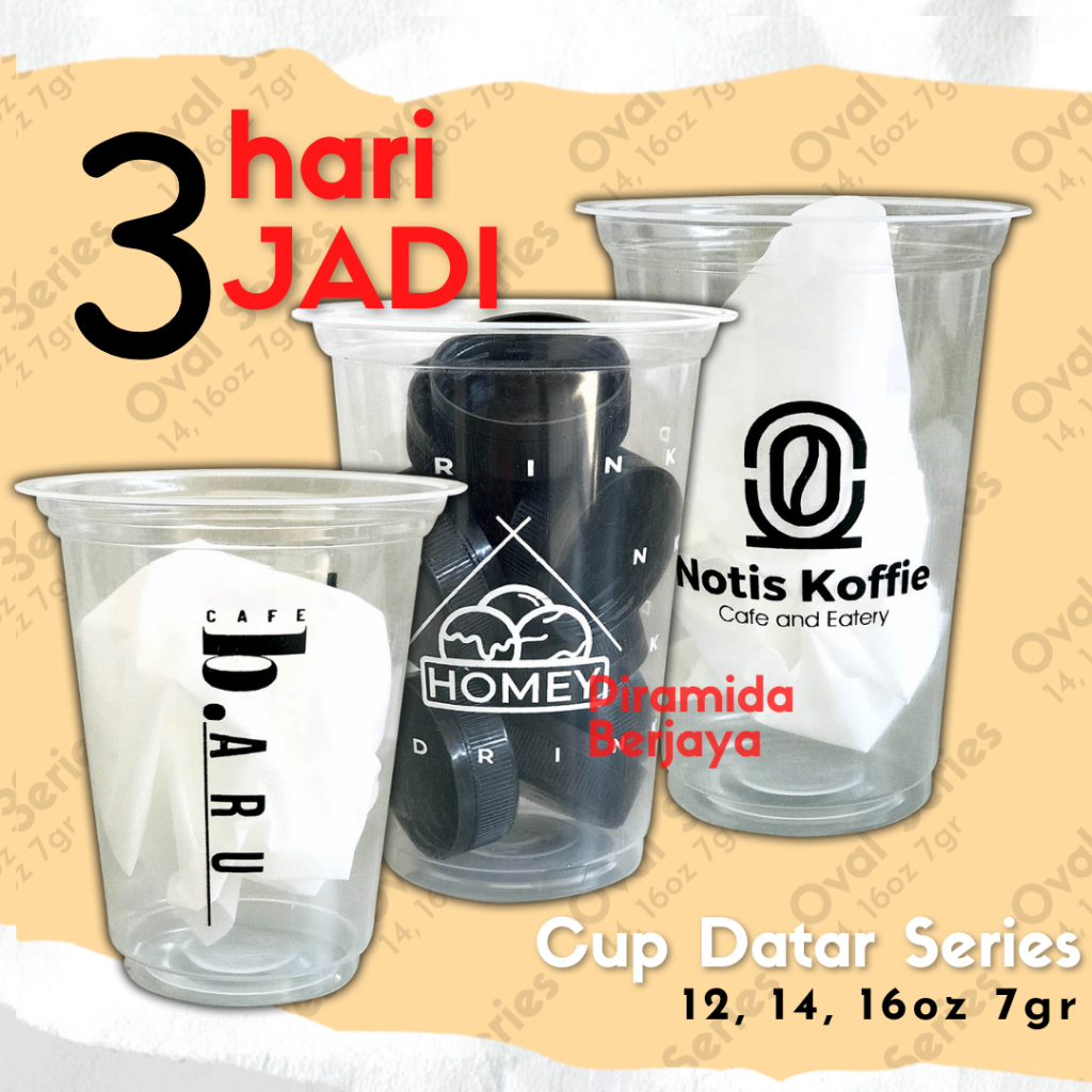 Sablon Cup 12oz, 14oz, 16oz tebal 7gr TERLARIS