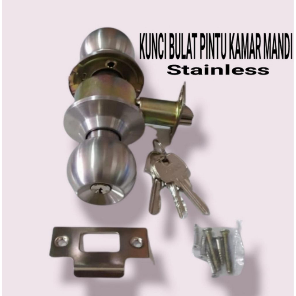 kunci pintu kamar mandi/hendel kamar mandi bulat/wc