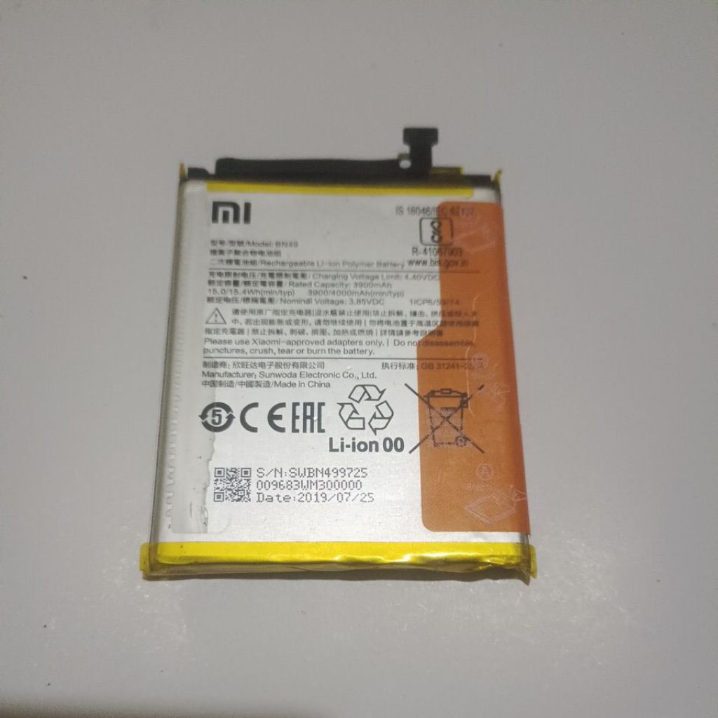 batrei original Redmi 7A cabutan tested