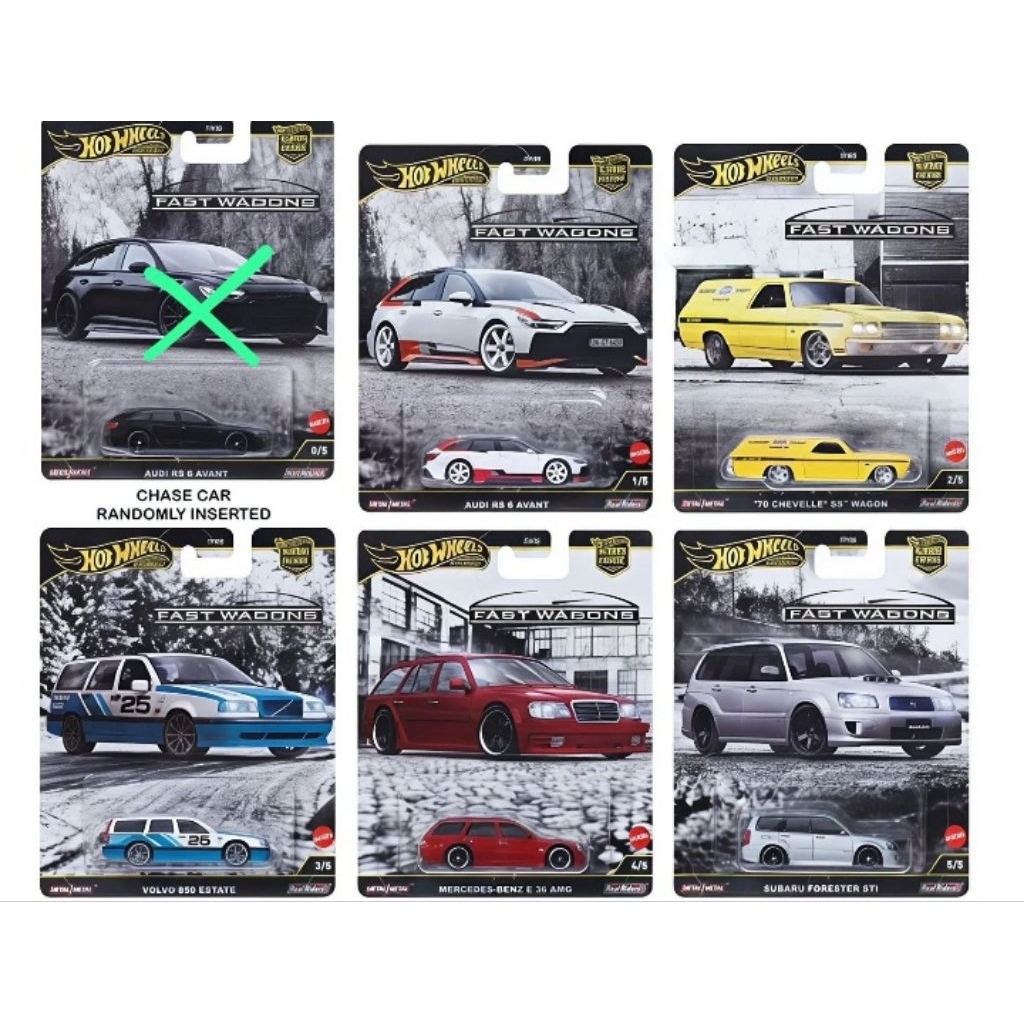 Hot wheels premium fast wagons 1 set.