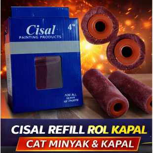 Kuas Roll Cat Kapal Kecil Refill 4inch - Kuas Roll Cat Minyak CISAL