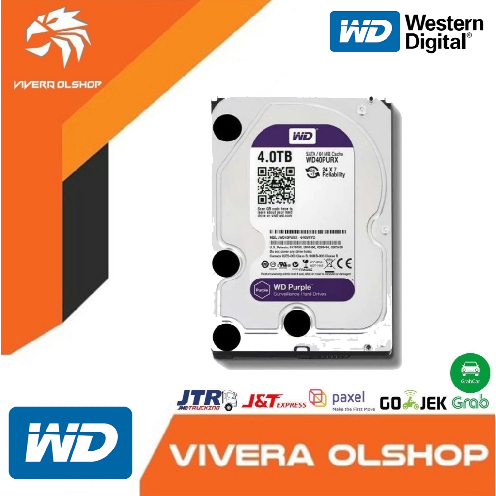 WD PURPLE 4TB - CCTV HDD - INTERNAL HDD PC - HDD CCTV - HDD WD 4TB