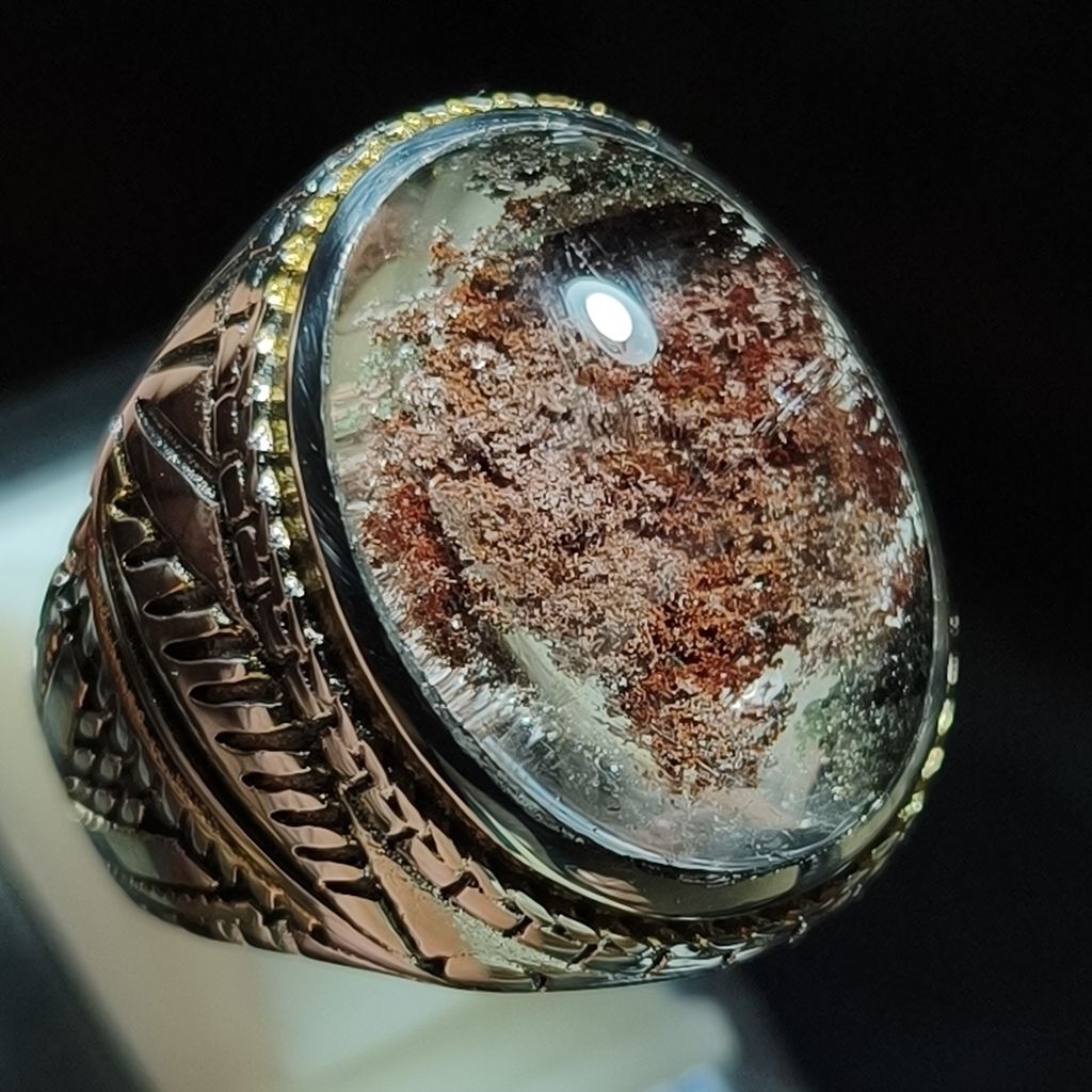 BATU KECUBUNG KARANG MERAH BATA ring size 9