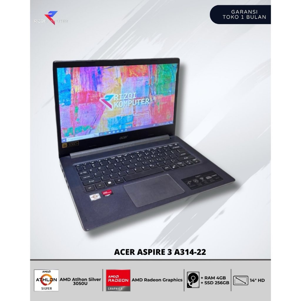 Acer Aspire 3 A314-22  AMD Athlon Silver 3050U Ram 4GB SSD 256GB bangh
